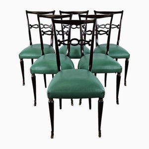 Esszimmerstühle im Stil von Paolo Buffa, Italien, 1950er, 6er Set