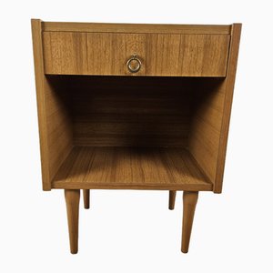 Bedside Table with Drawer and Open Compartment, Italy, 1980s