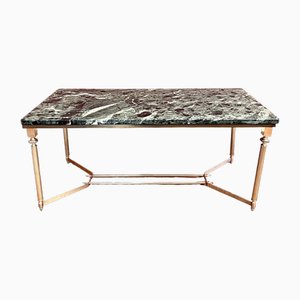 French Brass and Marble Coffee Table