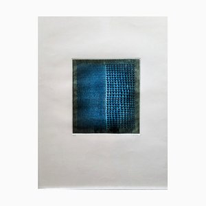 Arthur-Luiz Piza, Composition Abstraite Bleue, Eau-forte, 1980s