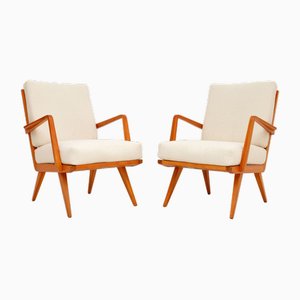Cherrywood Armchairs by Wilhelm Knoll, 1960s, Set of 2