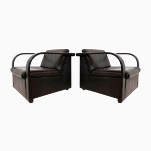 Arcona Armchairs in Leather by Otto Zapf, 1980s, Set of 2