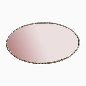 Specchio ovale smussato di Boemia