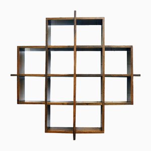 Cubical Wall Bookcase in Laminate, Italy, 1970s