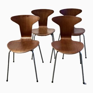 Dining Chairs by Arne Jacobsen for Fritz Hansen, 1957, Set of 4