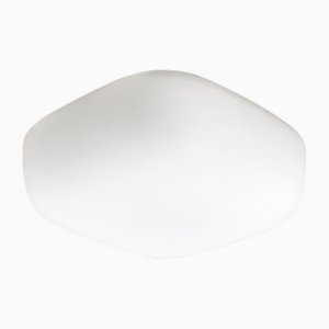 Lampada da soffitto in vetro opalino bianco di Bega Limburg