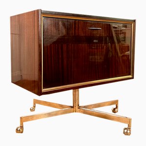 Mid-Century Modern Rosewood, Maple and Formica Drinks Cabinet, 1970s