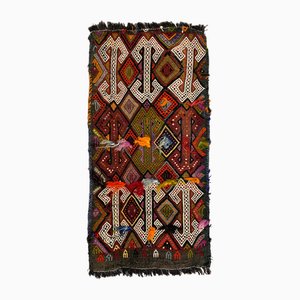 Mini Tapis Kilim Vintage en Laine, Turquie