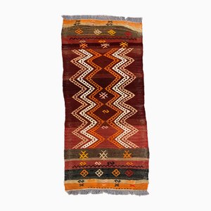 Alfombra Kilim turca vintage pequeña de lana