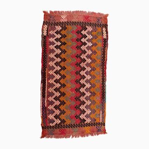 Small Vintage Turkish Wool Kilim Rug