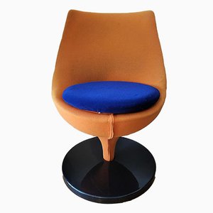 Polaris Armlehnstuhl aus Orangefarbenem Stoff von Pierre Guariche für Meurop, 1967