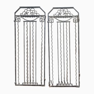 Art Deco Wrought Iron Doors, 1920s, Set of 2