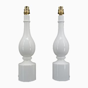 French White Lamps by Philippe Capelle, 1970, Set of 2