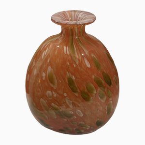 Vase Ballon en Verre Soufflé Rouge par Mdina Glass Malta, 1970s