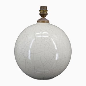 Cracked White Ball Lamp by Besnard for Ruhlmann, 1920