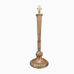 Large Art Deco Lamp in Gilded Wood, 1920