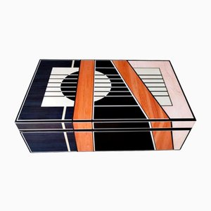 Caja para mesa francesa grande de resina epoxi coloreada
