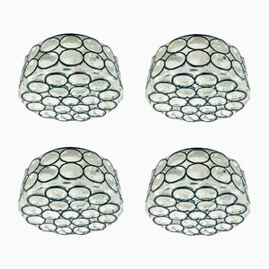 Plafonniers Mid-Century en Verre de Limburg, Allemagne, 1960s, Set de 4