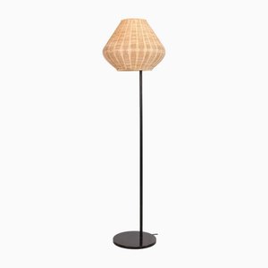 Floor Lamp with Thatched Roof by Iversen for Louis Poulsen, 1960s