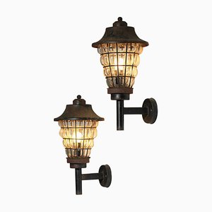 Large Italian Glass Sconces attributed to Seguso, 1950s, Set of 2