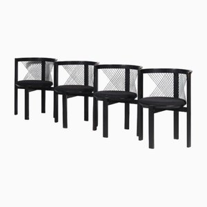 Dining Chairs by Niels Jørgen Haugesen for Tranekaer Furniture, Denmark, 1980s, Set of 4