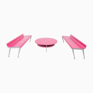 Sculptural Ballet Benches and Coffee Table by Marco Evaristti, Set of 2