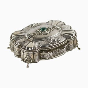 20th Century Baroque Italian Silver Jewelry Box