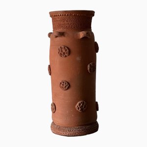 Vaso alto in terracotta fatto a mano