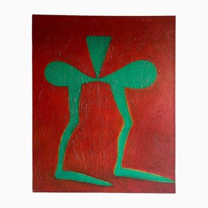 Marius Van Dijk, Alfileres verdes, óleo sobre lienzo, 1988