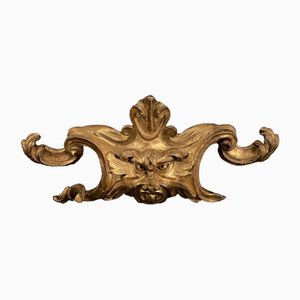 Pediment in Gilded Wood with Decoration, 19th Century