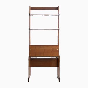 Bookcase with Flap Desk, Turin, Italy, 1960s