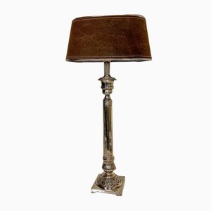 Edwardian Style Nickel Plate Table Lamp, 1960s