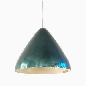 Petrol Conic Pendant Lamp by Lisa Johansson-Pape for Orno, Finland, 1960s
