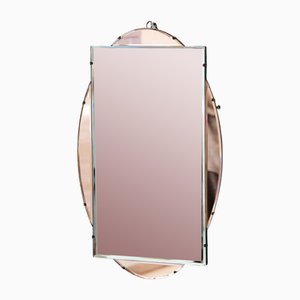 Specchio Art Déco smussato bicolore, anni '50