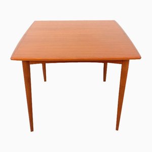 Vintage Scandinavian Square Dining Table in Teak with Extension, 1960s