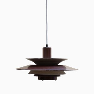 Vintage Danish Chocolate-Colored Lamp by Poul Henningsen for Louis Poulsen, 1970s