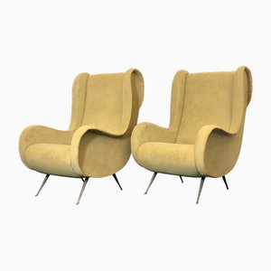 Senior Lounge Chairs attributed to Marco Zanuso, Italy, 1950s, Set of 2