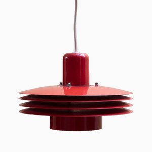 Dänische Vintage Rot Horn 763 Lampe