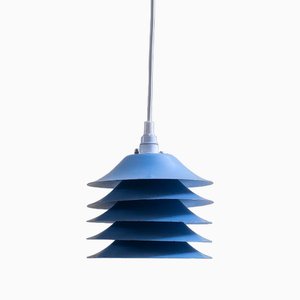 Lámpara escandinava vintage de metal azul atribuida a Ikea