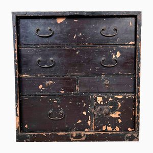 Japanese Tansu Meiji Lacquer Chest of Drawers, 1890s