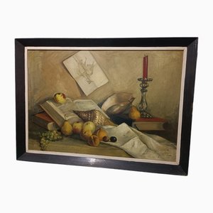 Jose Martorell Puigdomenech, Nature morte castillane, XIXe siècle, huile sur toile, encadrée