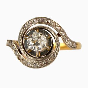 Jugendstil Ring mit Diamanten, Frankreich, 1890er