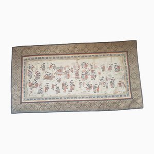 Handgefertigter chinesischer Mid-Century Wandteppich aus Seide
