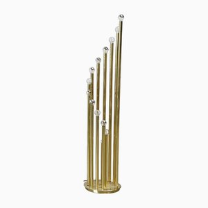 Brass Floor Lamp by Gaetano Sciolari