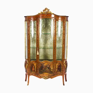 Antike französische Vernis Martin Vitrine, 1880