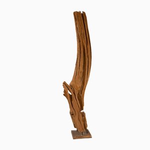 Escultura abstracta, años 70, madera