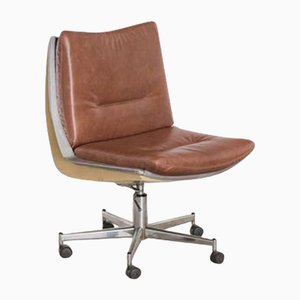 Comander Desk Chair in Brown Leather