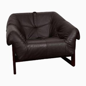 Fauteuils MPP-97 en Cuir Marron Foncé par Percival Lafer, Set de 2