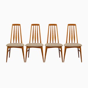 Eva Teak Stühle von Niels Koefoed für Hornslet Furniture Factory, 1960er, 4er Set