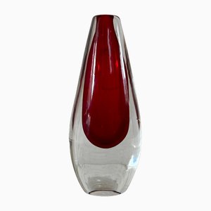 Vintage Sommerso Murano Glass Vase, 1960s